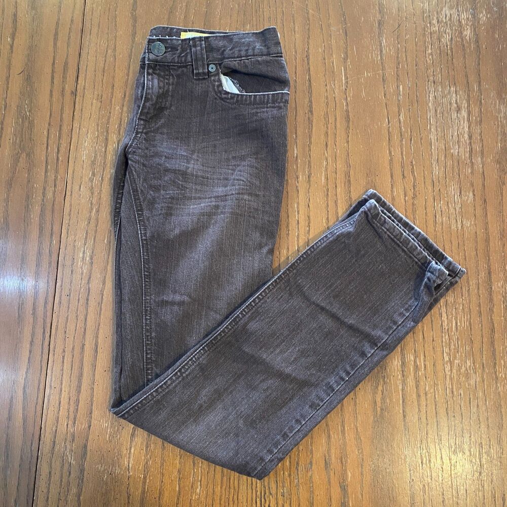 Y2K Roxy Gold Coast Skinny Fit Jeans Brown Denim Size 9 Low Rise Stretch